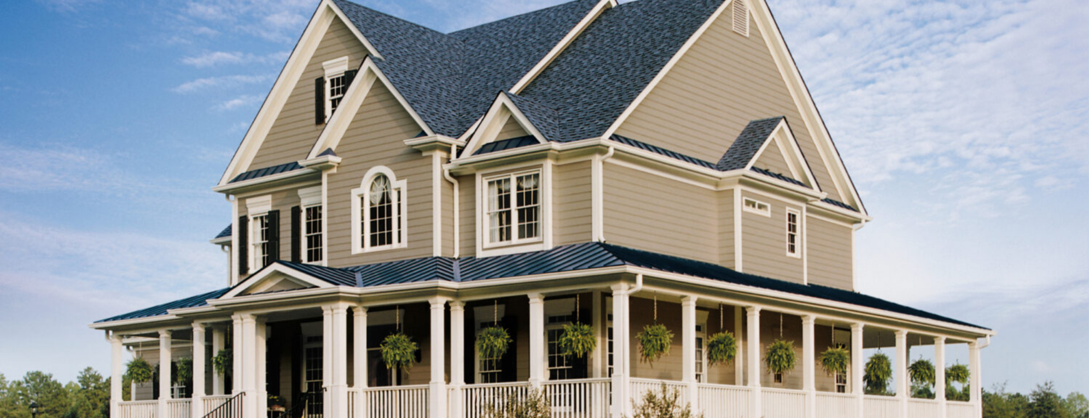 A three story fiber cement home